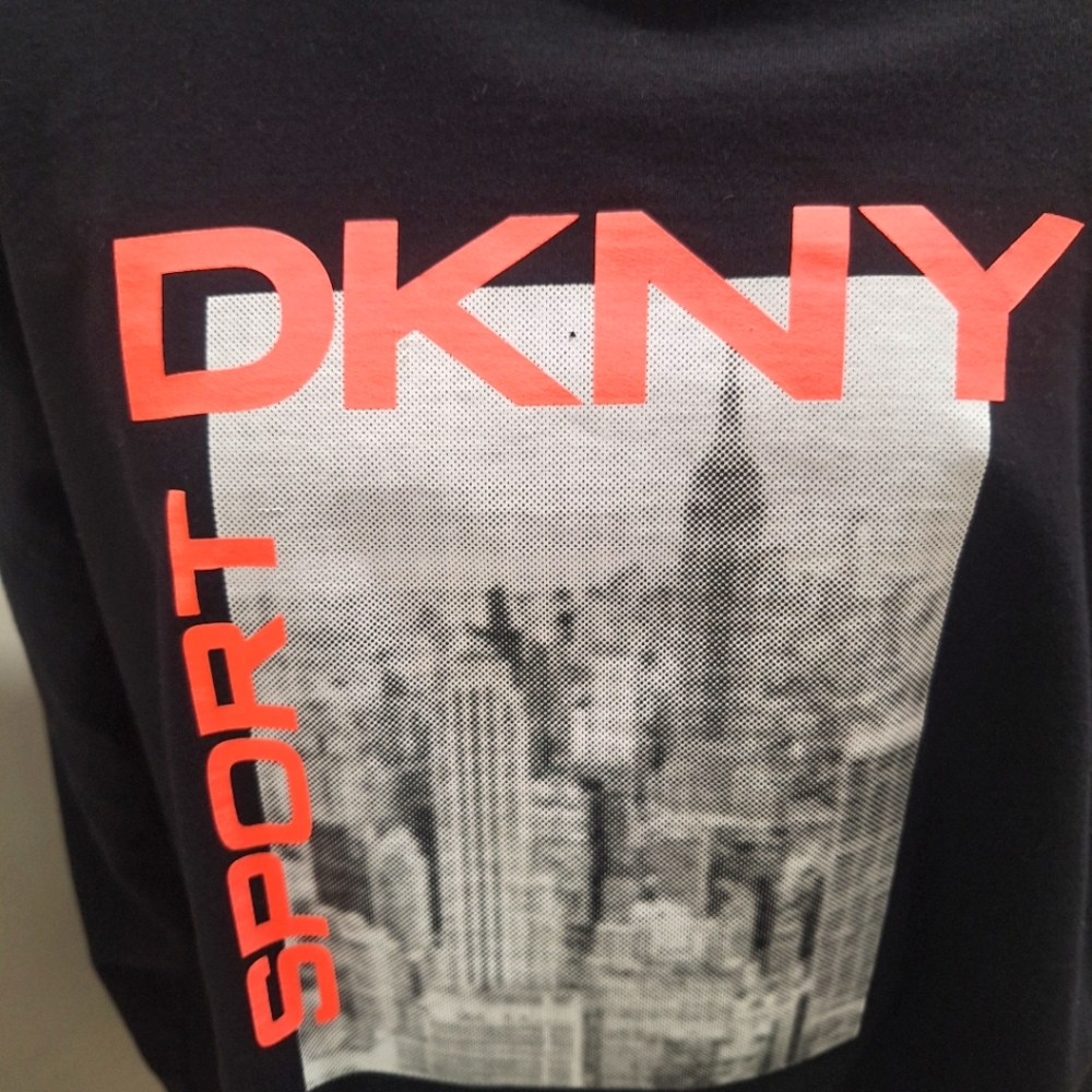 DKNY Sport Black Cropped Sweat Shirt XL